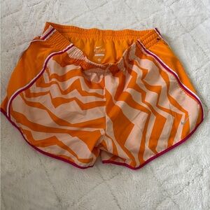 Nike Orange and Cream Dri-FIT Women’s Athletic Shorts